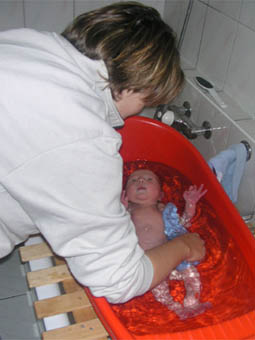 Bain avec maman